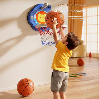 New Children's Basketball Frame Indoor Shooting Hanging Baby Basketball Stand 1-5 Year Old Baby Home Ball Toy No Punching