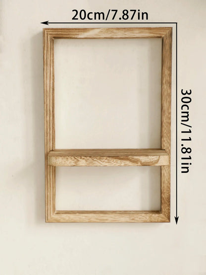 Wooden Display Shelf Floating Shelves Rustic Wood Shelves Wall Storage for Kitchen Bedroom Over Toilet Small Wall Mounted Gifts