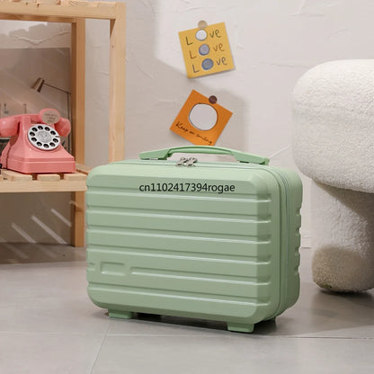 Hand Luggage Cosmetic Bag, Women's Mini  Bag, Company Gift Small Box, Toiletries Stylish Vintage Lightweight Suitcase Student Mu