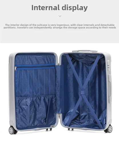 Magnesium Aluminum Alloy Luggage Set, 20" Carry-On & 28" Travel Suitcase with TSA Lock, Lightweight Durable