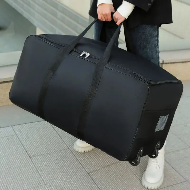 Expandable Trolley Suitcase Luggages Storage Bag with Wheels Large Capacity Carry On Luggage Carrier Handbag Foldable Wheel Bags