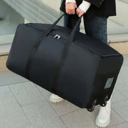 Expandable Trolley Suitcase Luggages Storage Bag with Wheels Large Capacity Carry On Luggage Carrier Handbag Foldable Wheel Bags