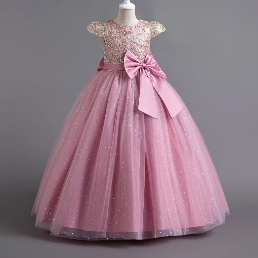 Stunning Little/Big Girls Lace Flower Girl Wedding Bridesmaid Birthday Party Holiday Pageant Easter Prom Fancy Dress