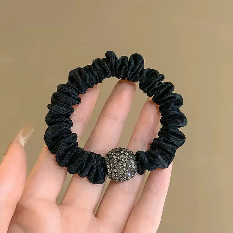 Girl Hair Band Accessories Fashion Large Hair Ties Solid Color Elastic Scrunchies For Women Ponytail Hairstyle