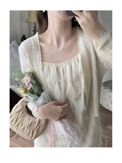 Fringed Dress 2025 Summer Beach Holiday Style A Fringed Women's Suspender Dress