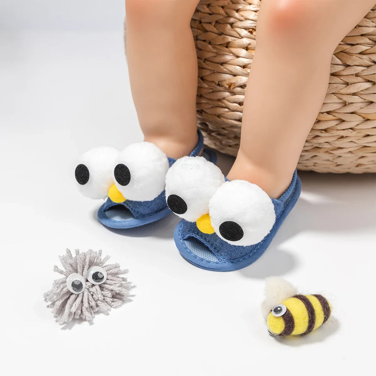 Baby Boy Girl Shoes Fluff Baby Girl Slipper Animals Flower Anti-Slip First Walkers Crib Shoes