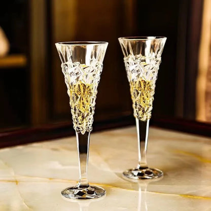 Superior Quality Crystal Glass Goblet Champagne Glass Water Cup Handmade Flawless Wine Glass Sweet Fruit Wine Cup Cocktail Glass
