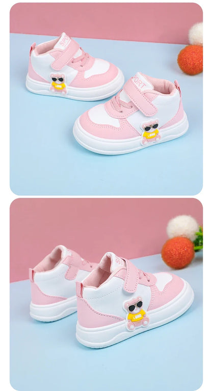 New Baby Girls Sneakers Board Shoes Cartoon Prints Soft Bottom Non-slip Children Casual Walking Shoes Boy Kids Children Shoes