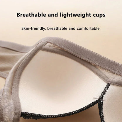 Women Bra Adjustable Lace Underwear Brassiere V-neck Non Steel Ring Anti Sagging Soft Comfortable Sexy Lingerie Intimate