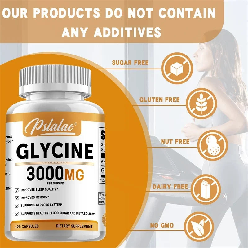 Glycine Supplement - Improve Sleep Quality and Suppress Appetite, Promote Deep Sleep