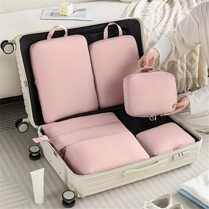 AT21-For Luggage And Clothing Classification 6-Piece Compress Pclothes Storage Bag-Durable Design