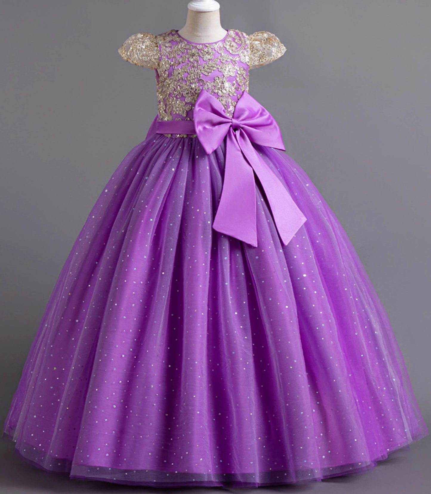 Stunning Little/Big Girls Lace Flower Girl Wedding Bridesmaid Birthday Party Holiday Pageant Easter Prom Fancy Dress