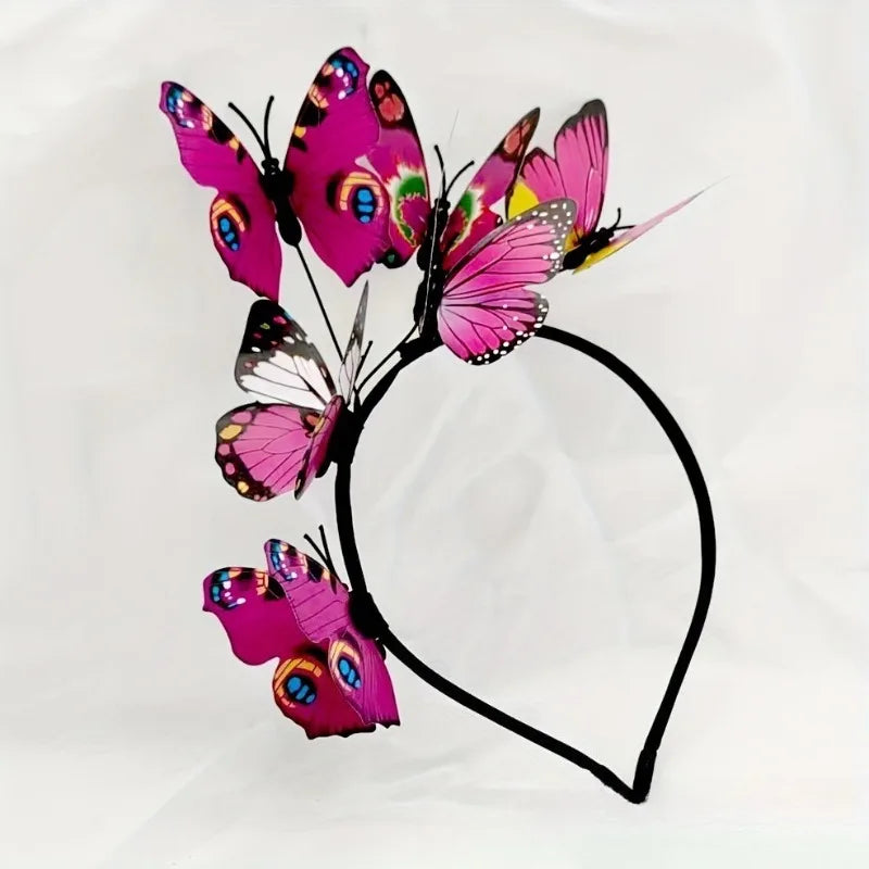 Butterfly Headband Halloween Cosplay Bohemian Wedding Headpiece Photo Props