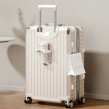 Luggage Unisex 20-inch Carry-On Suitcase 29-inch Large Capacity Aluminum Frame Travel Password Suitcase with Smooth wheels