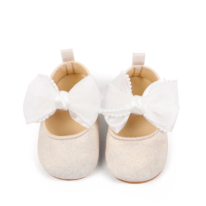 Baby Shoes Girl Baby Cute Bow PU Princess Shoes Soft Cloth Sole Comfortable Walking Shoes Spring and Autumn Sweet Design