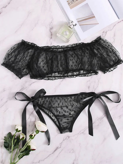 Erotic Lingerie Mesh Thin Transparent Bra Suspender Sex Shop Sexy Naughty Underwear Babydoll Open Anal Exotic Underwear Women