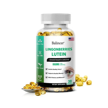 Balincer Vision Support - with Lutein, Zeaxanthin and Vitamins - Eye Health Supplement for Healthy Vision - 120 Capsules