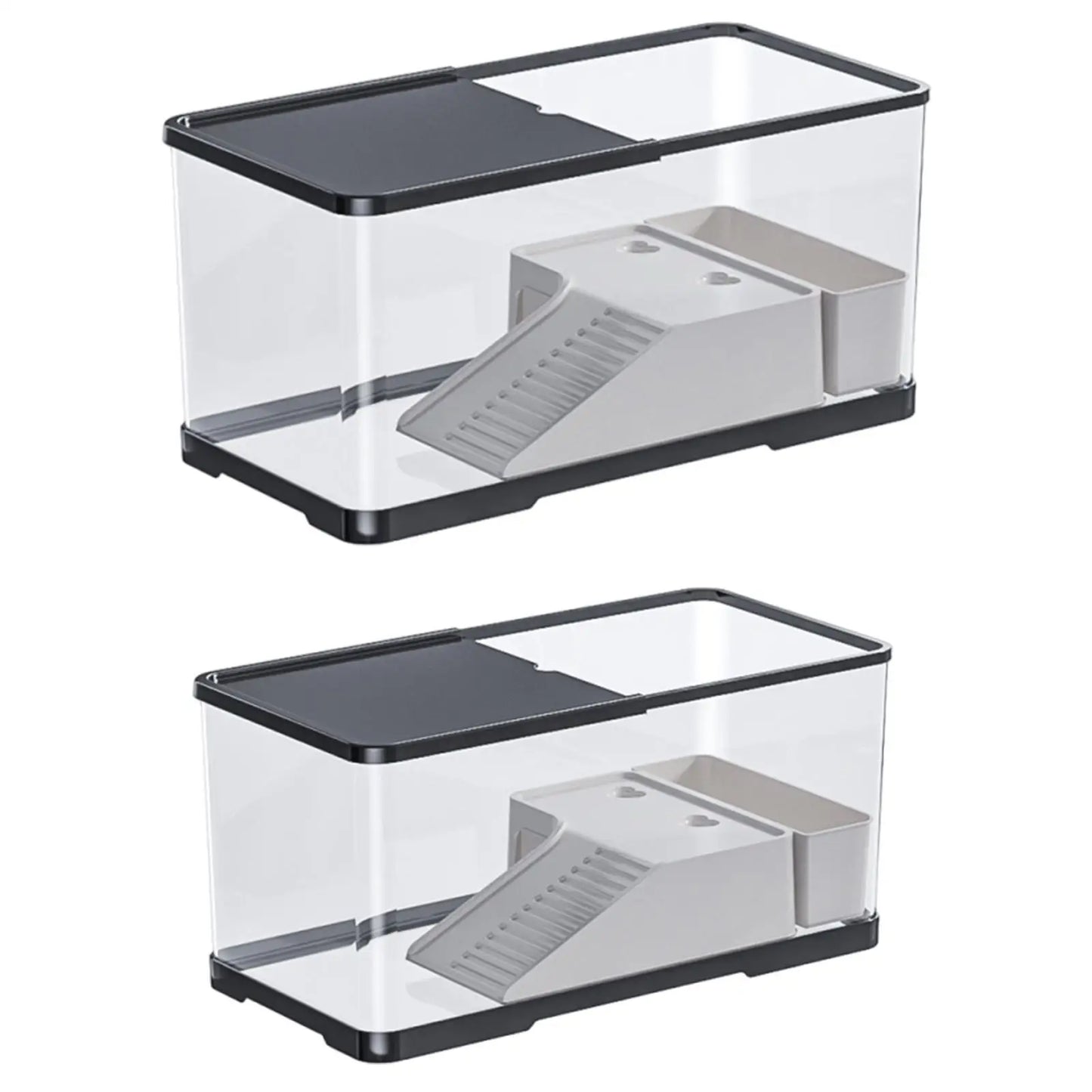 Reptile Tank with Cover Habitat for Turtle Frog Bearded Dragon Small Pets 20 Gallon Glass Terrarium with Ventilation