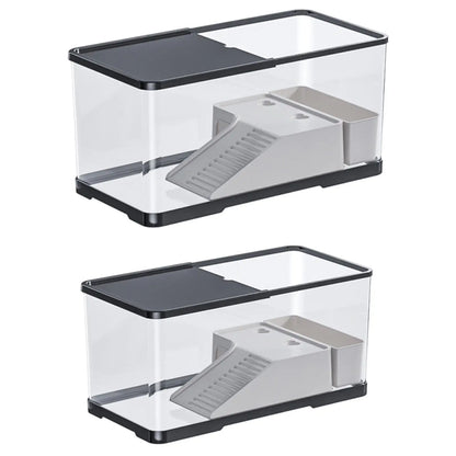 Reptile Tank with Cover Habitat for Turtle Frog Bearded Dragon Small Pets 20 Gallon Glass Terrarium with Ventilation