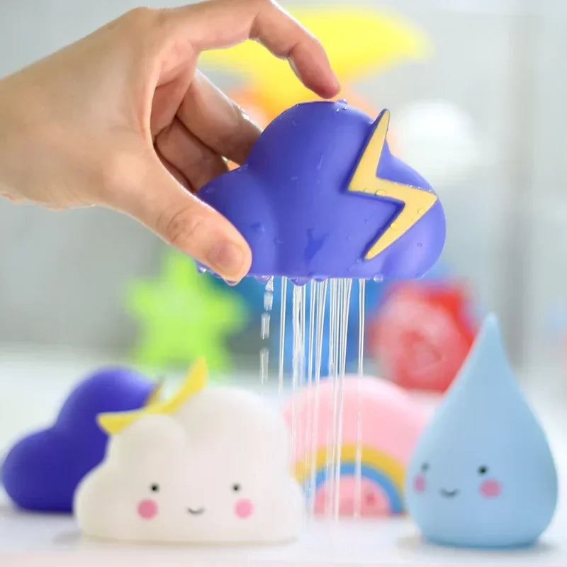 Baby Cloud Shower Bath Toy with spraying water feature for fun bath time and sensory play for babies and toddlers