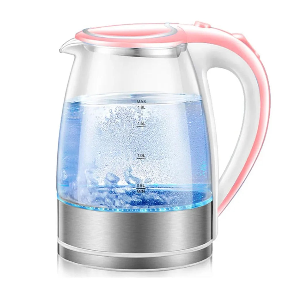 Glass Electric Kettle Cordless Water Boiler Fast Boiling BPA-Free Tea Kettle for Home Office Health Use