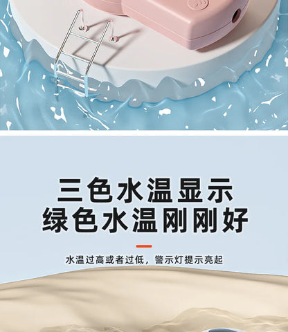Baby Bath Thermometer Tub Temperature Monitor Hot Cold Water Resistant Temperature Warning Monitor Upgraded Sensor LED Display