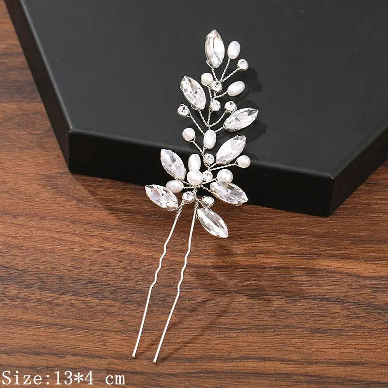 Hair Pins Hair Accessories For Women Wedding Accessories Hair Clips Jewelry Pearl Rhinestone Flower Hair Clip Pins Headpiece