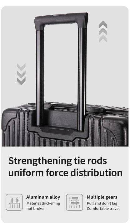 100% Aluminum Magnesium Alloy Travel Luggage Trolley Luggage 20 22 24 26 28 Inch Trolley Luggage Carry-On Luggage With Cup Holde