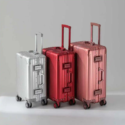 Magnesium Aluminum Alloy Luggage Set, 20" Carry-On & 28" Travel Suitcase with TSA Lock, Lightweight Durable