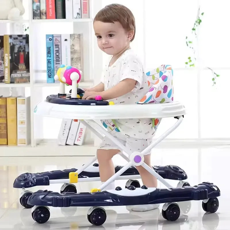 Baby Walker for Toddlers: Anti-Bowleg, Anti-Rollover, Multi-Functional – Pushable & Seatable, Suitable for Boys & Girls