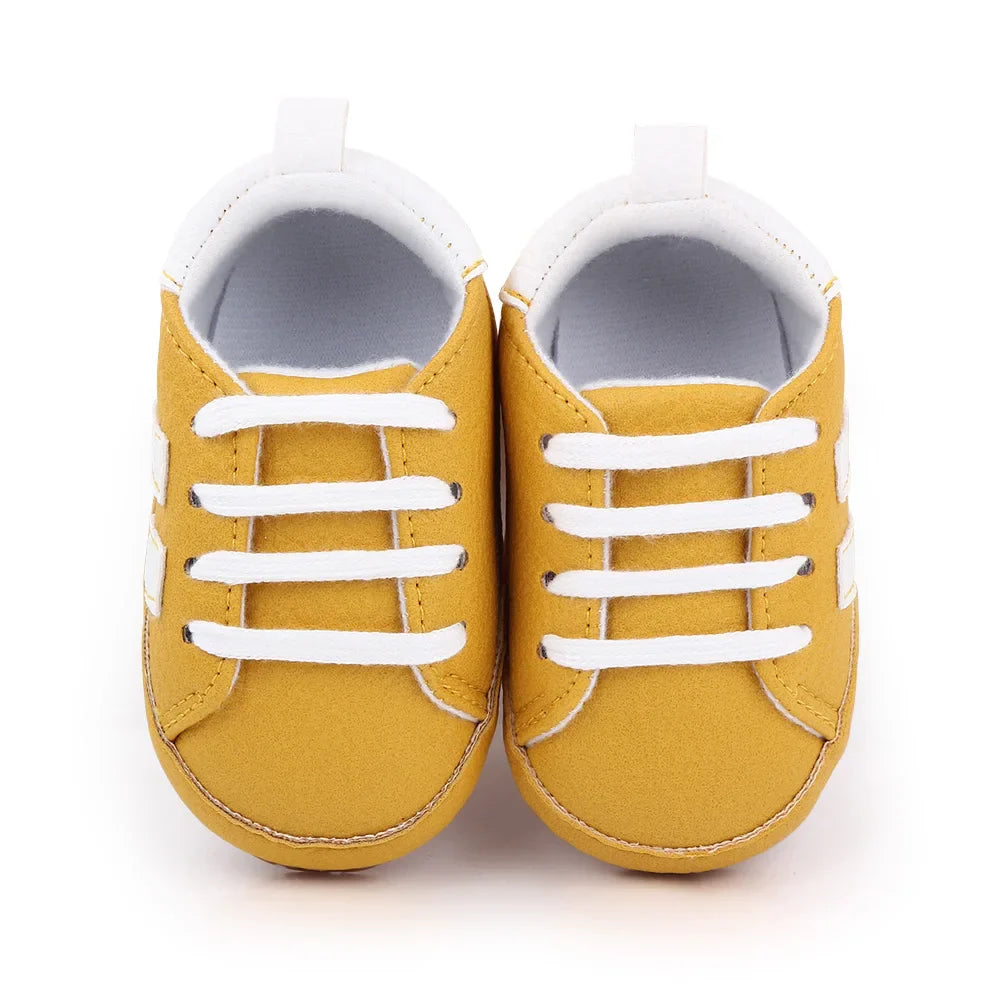 Baby Casual Shoes Non-slip Sole and PU for Toddler Boys and Girls Outdoor Walking Sneakers