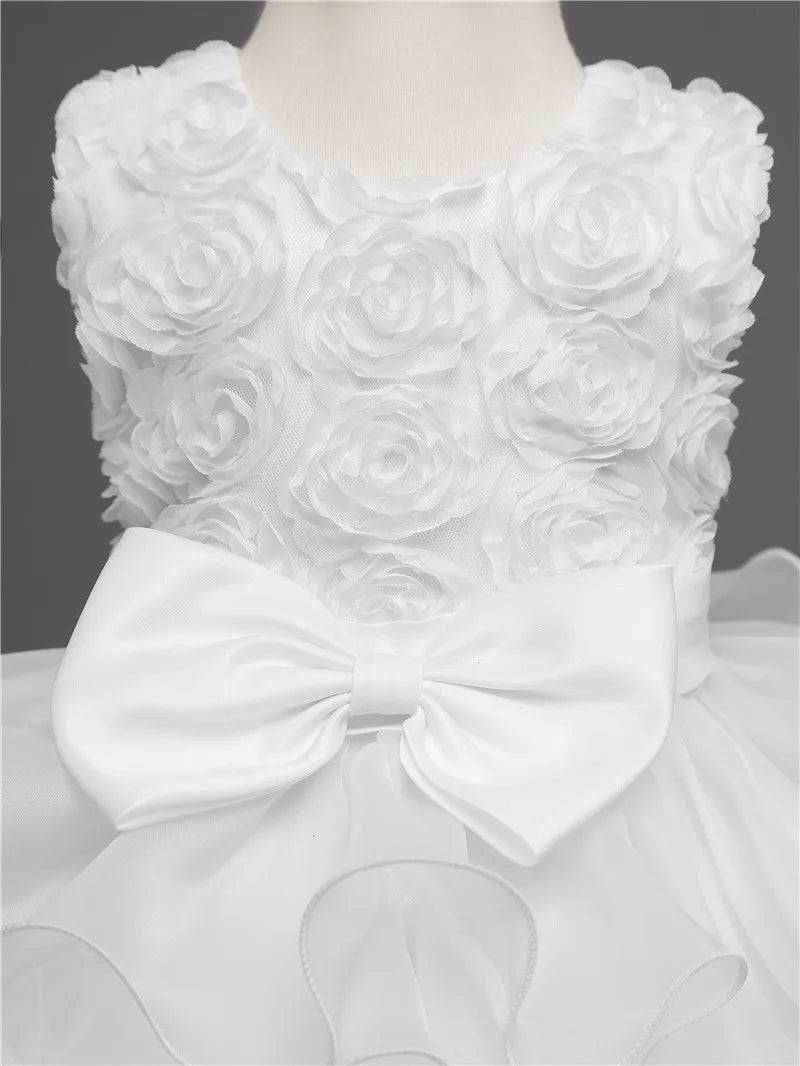 Flower Girl Dress For Wedding Baby Girl 2-8 Years Birthday Outfits Children's Girls First Communion Dresses Girl Kids Party Wear