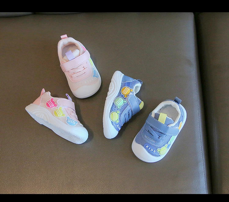 Baby Toddler Shoes Four Seasons Shoes 0 To 3 Years Old Baby Shoes Soft Bottom Non-slip Girls Boys Mesh Breathable Single Shoes