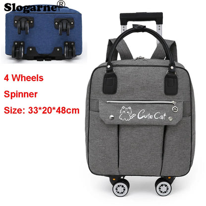 Portable Travel Luggage Bags 4 Wheels Big Capacity Unisex Trolly Travel Duffels Men New Rolling Suitcase Women Wheel Travel Bags
