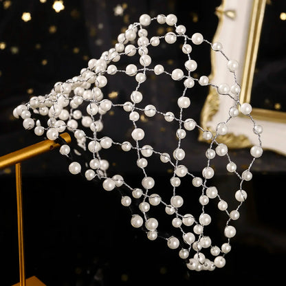 Elegant Handmade Weaving Tiara Hair Accessories Banquet Headpieces Exquisite Bridesmaid Gifts