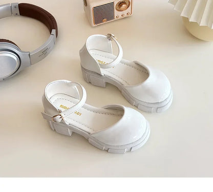 Children Leather Shoes for Girls New Fashion French Style Soft Anti-slippery Versatilel Chic Princess Mary Jane Shoe