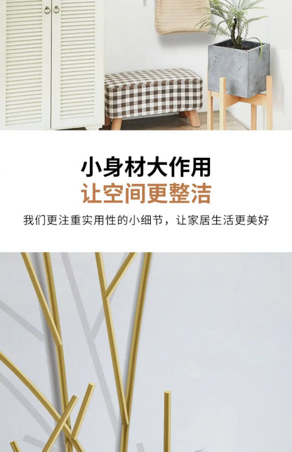 Bedroom Coat Rack House Entrance Hall Standing Clothes Hanger Design Hook Hat Nordic Coat Racks Stores Perchero Home Furniture
