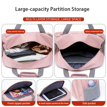 Large-Capacity Travel Bag, Short-Distance Business Trip Tote Bag, Wet and Dry Separation Fitness Bag, Lightweight Waterproof Luggage Bag, Unisex Sports Bag