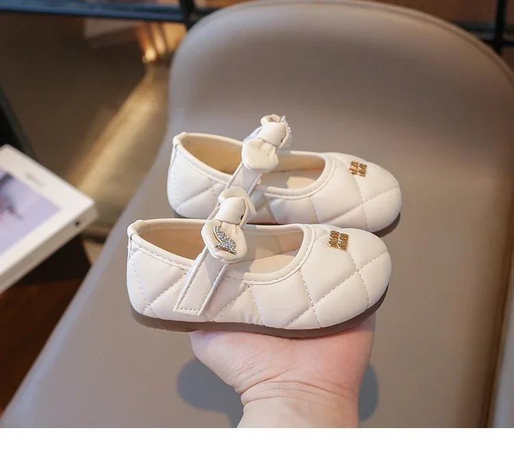Toddler Little Girl Mary Jane Dress Shoes Ballet Flats for Kids Girl Party School Shoes Bowknot Princess Shoes 21-30