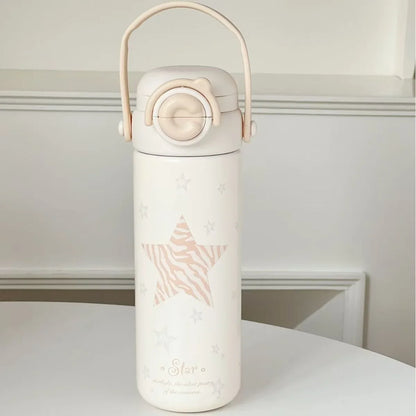 Bouncing Thermos Bottle 316 Food Grade Student Water Cup Portable New Product for Girls Anti Drop Cup As A Souvenir