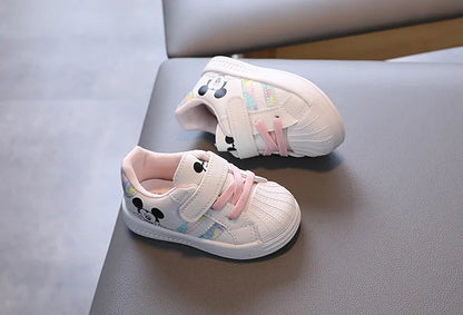 Spring And Autumn New Baby Walking Shoes Soft Soled Board Shoes Children's Sports Shoes Single Shoes Casual White Shoes