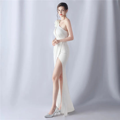 Women's Elegant Dresses for Prom Party Dress Evening Formal Gala Woman Luxury Special Events Occasion Chic Simple Satin 2024