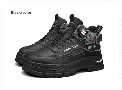 Men's Casual Outdoor Boots Fall Breathable Trendy Versatile Leisure Knob Board Shoes Anti-slip Riding Fashion Sneakers