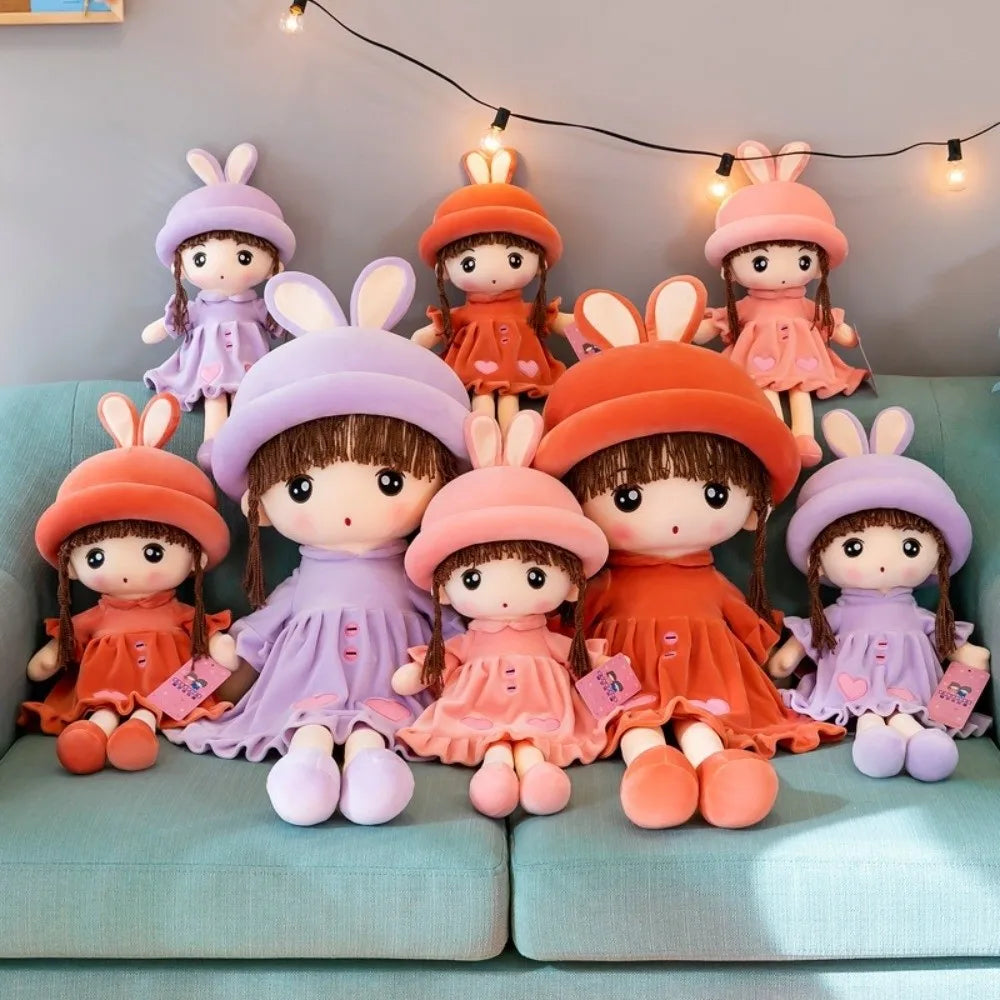 Cute Filled Pp Cotton Girl with Hat Skirt 50cm Height Sweetheart Rag Cozy Cuddle Soft Gift