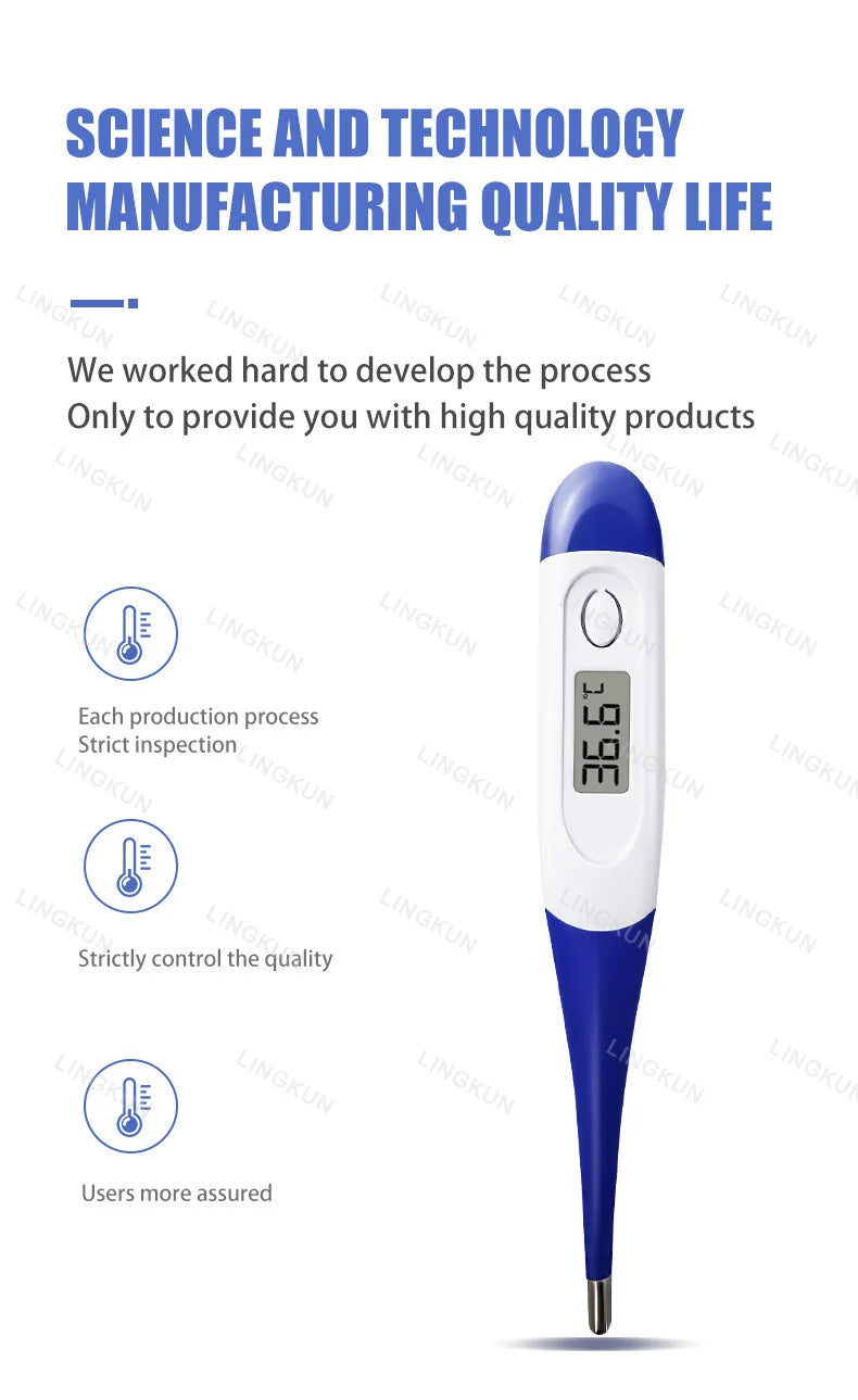 Household Adults Children Thermometers for Fever Thermometer Electronic Soft Head Digital Oral Armpit Temperature Measurement