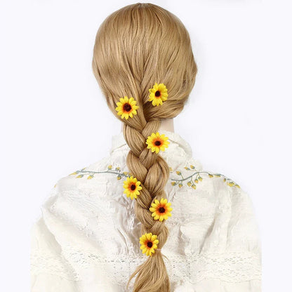 Girl Hair Clips Daisy and Sunflower Designs Mixed Color Polyester Flower  Daily Casual Wear Hairpin