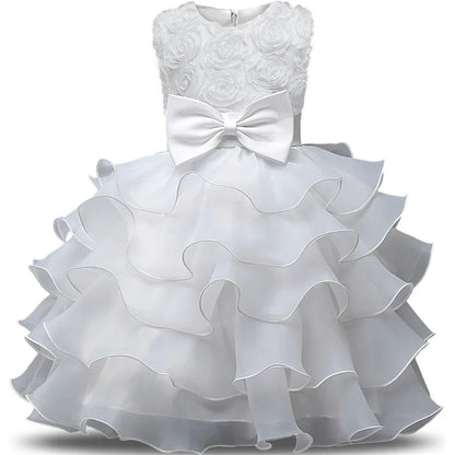 Flower Girl Dress For Wedding Baby Girl 2-8 Years Birthday Outfits Children's Girls First Communion Dresses Girl Kids Party Wear