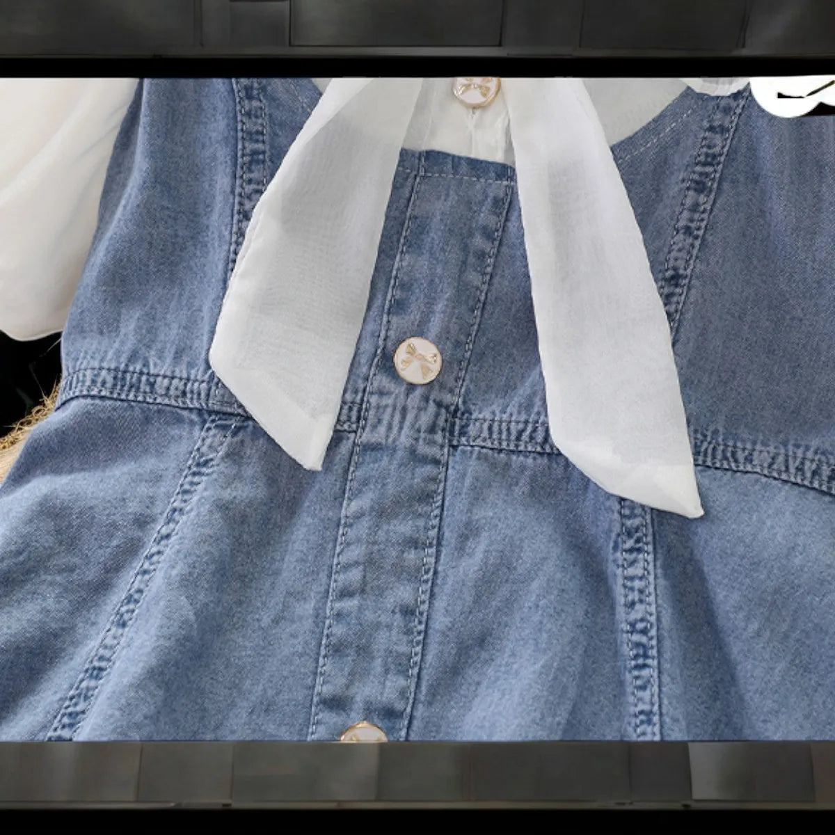 Teenagers Kids School Denim Dresses for Girls Outfits Cotton Dress Short Sleeve Summer Baby Children Costumes 5 7 9 11 13 Years
