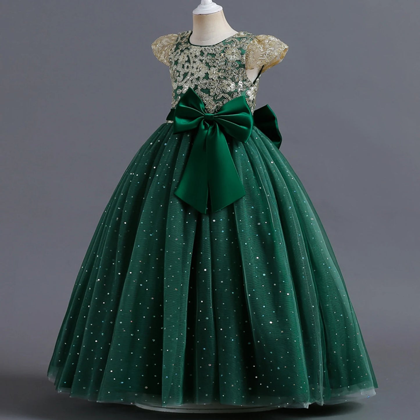 Stunning Little/Big Girls Lace Flower Girl Wedding Bridesmaid Birthday Party Holiday Pageant Easter Prom Fancy Dress