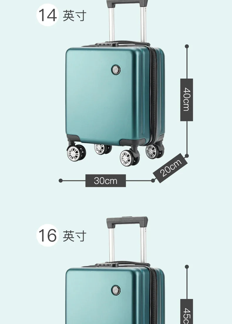 14 Inch Small Luggage Compartment 20*30*40 Cm Spring and Autumn Air Travel Boarding Password Box Travel Suitcase